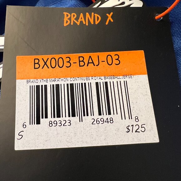 Brand X The Marathon Continues Baseball Jersey NWT Small - Picture 7 of 7